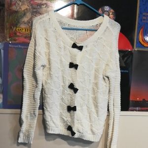 Jessica Simpson White Cardigan With Bows